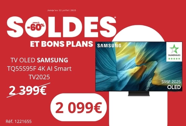TV OLED SAMSUNG TQ55S95F 4K AI Smart TV2025