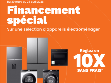 Financements jusqu'a 10x sans frais sur une sélection de votre gros électroménager dans votre Boulanger Chambery
