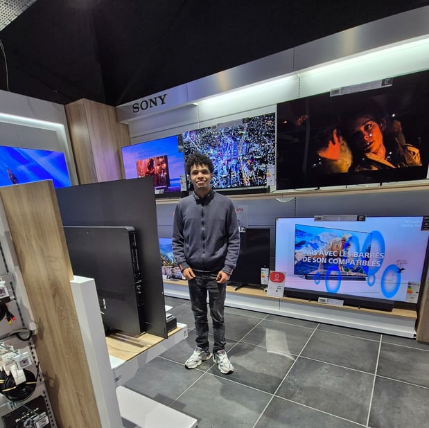 Vendeur télévision et son