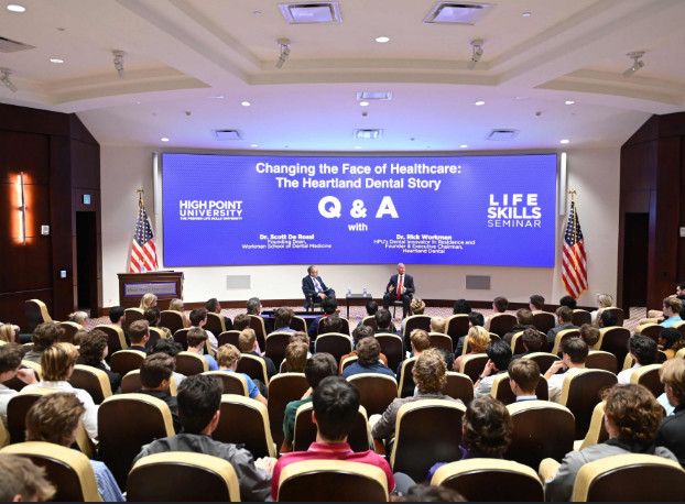 Dr Workman visits students