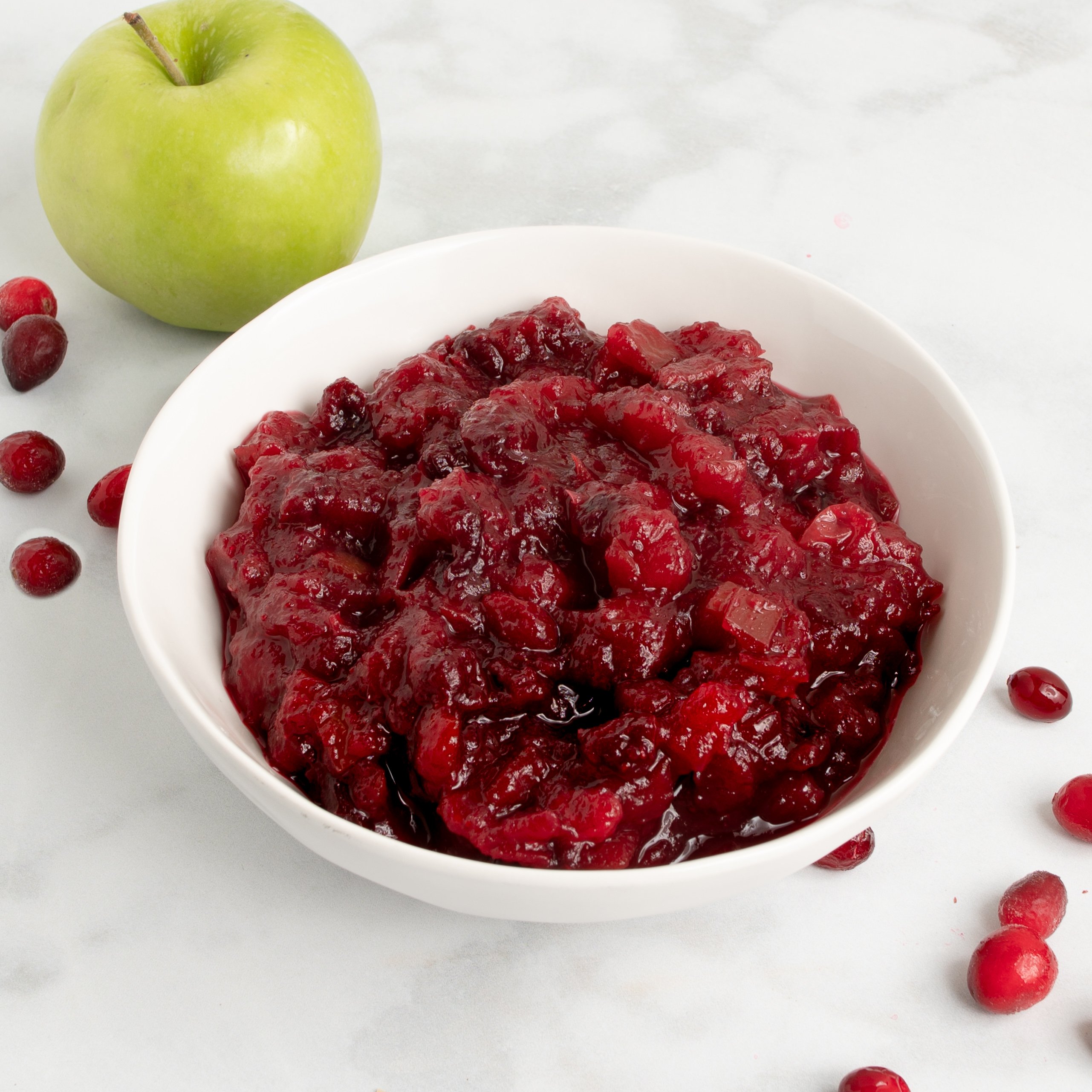 homemade cranberry sauce with apple