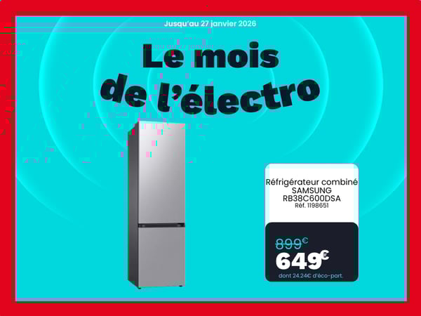 Réfrigérateur combiné SAMSUNG RB38C600DSA