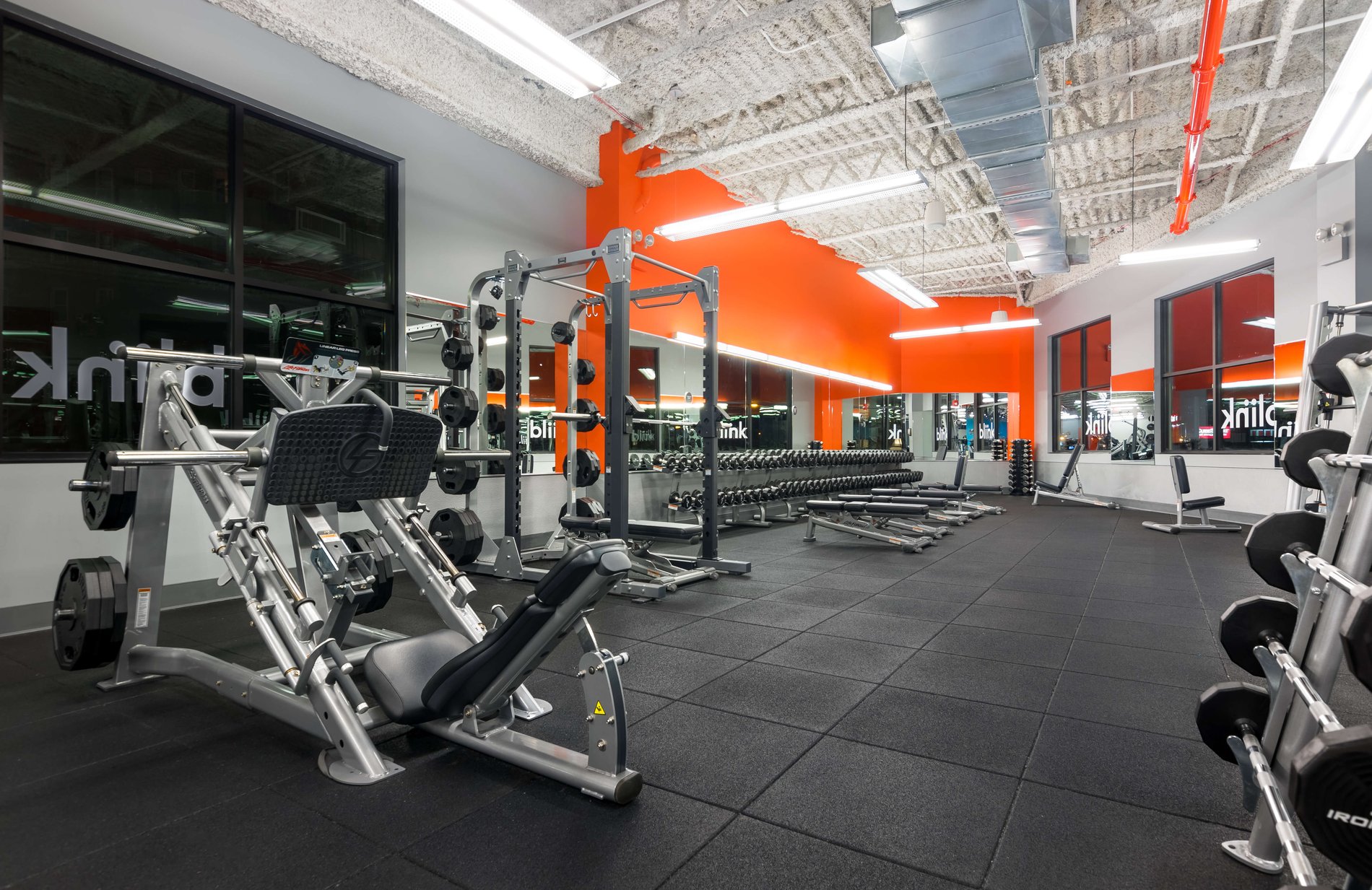 All Blink Fitness Gyms in NY cardio equipment, strength equipment