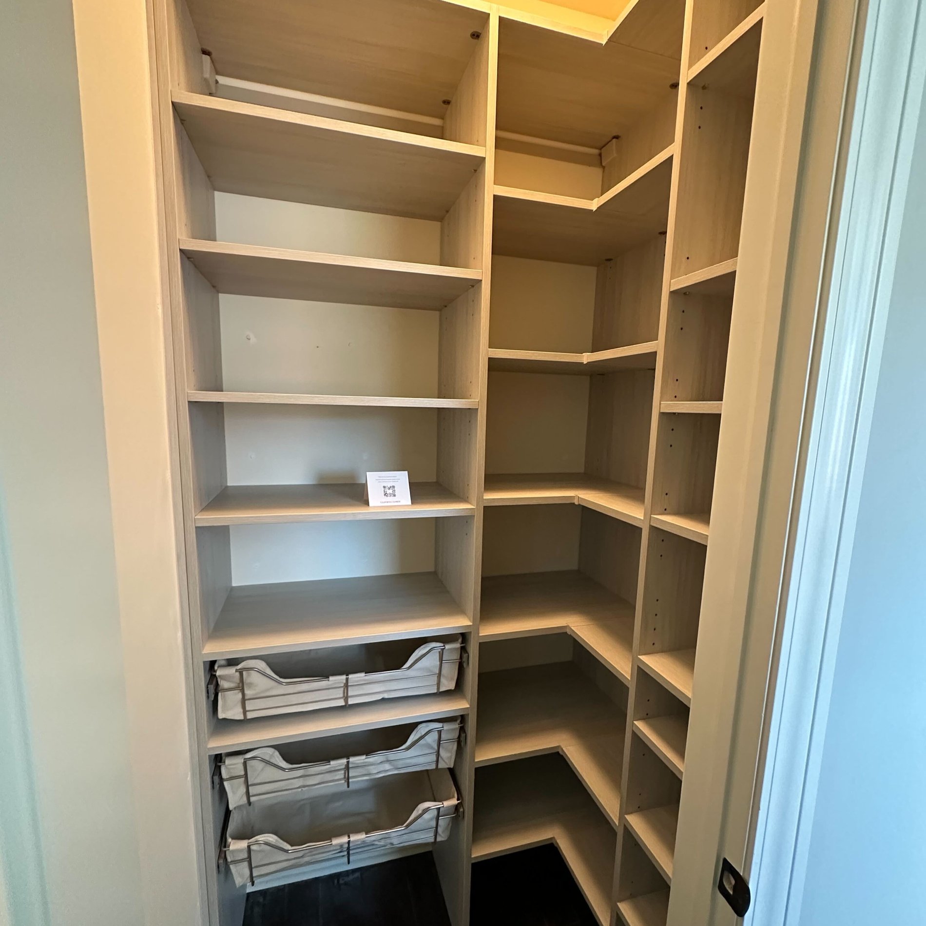 Pantry with Wire Baskets, and shelves