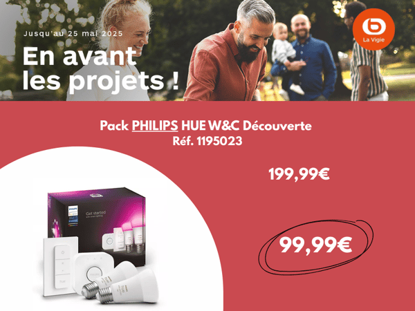 Pack PHILIPS HUE W&C Découverte Réf. 1195023