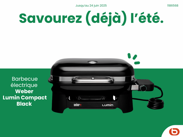 découvrez le Barbecue électrique WEBER Lumin Compact Black dans votre magasin Boulanger Boulogne-Sur-Mer