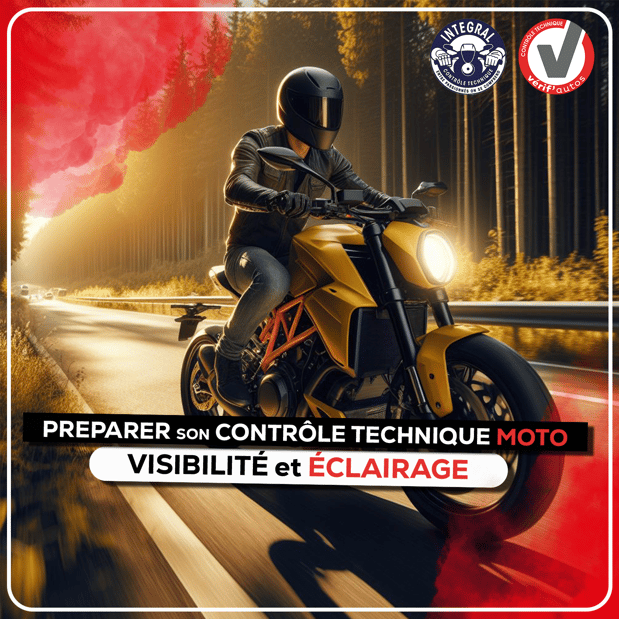 Préparer son contrôle technique moto - Visibilité et éclairage