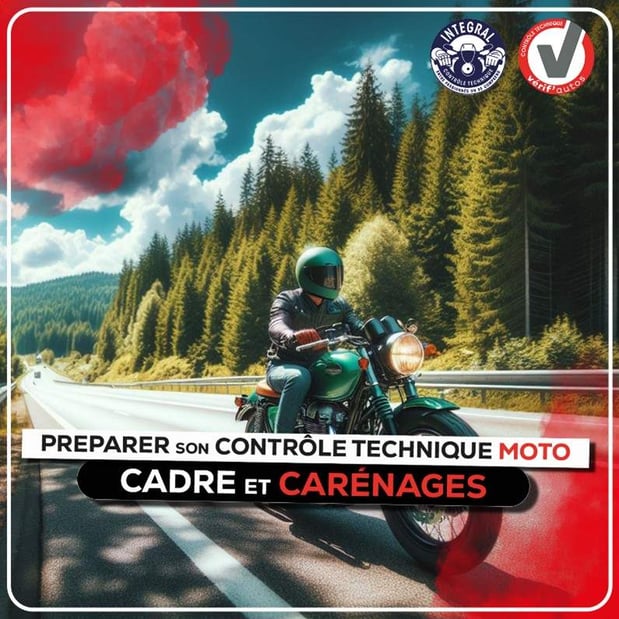 Préparer son contrôle technique moto - Le cadre et le carénage
