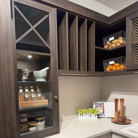 Custom pantry with built in wine storage.