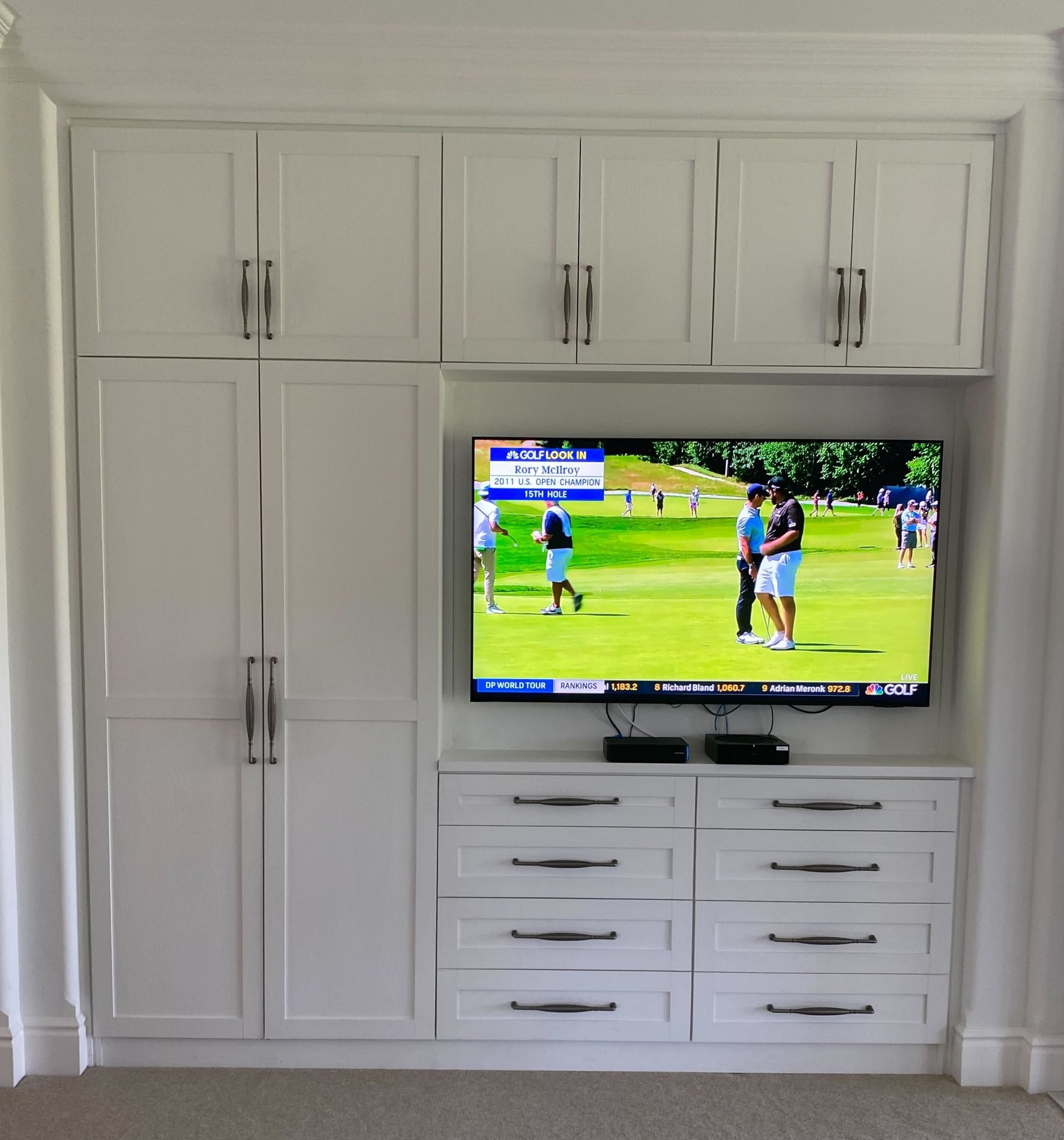 Custom designed and built reach in closet