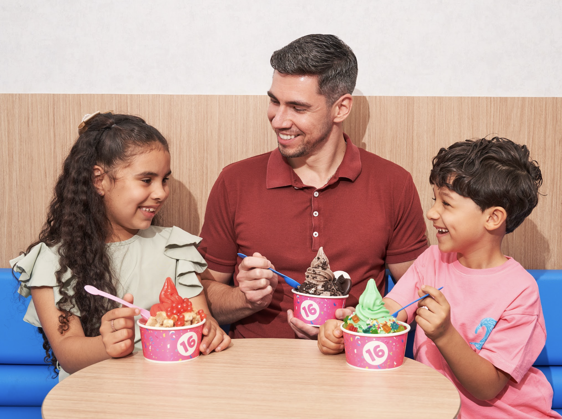 Family enjoying sweet treat