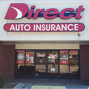 Direct Auto Insurance storefront located at  586 South Jefferson, Cookeville