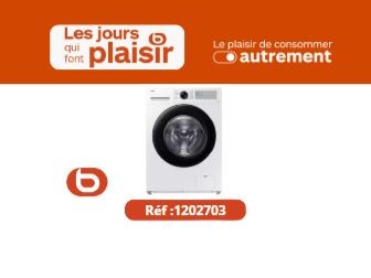 Lave linge hublot SAMSUNG WW80CGC04DAH Bespoke AI