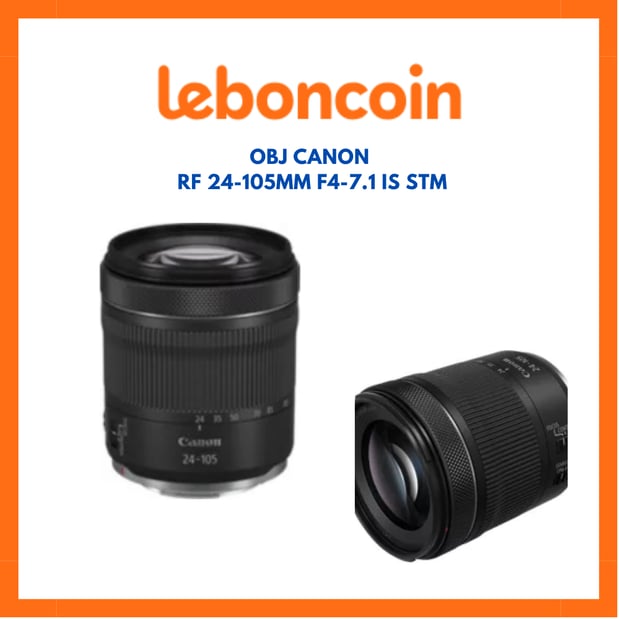 Objectif CANON RF 24-105mm F4-7.1 IS STM présent sur Leboncoin