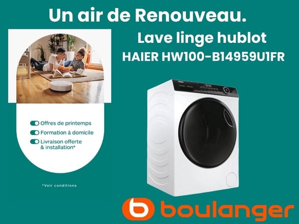 Lave linge hublot HAIER  Boulanger Saint Etienne - Villars