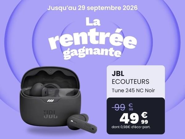 Ecouteurs JBL Tune 245 NC Noir