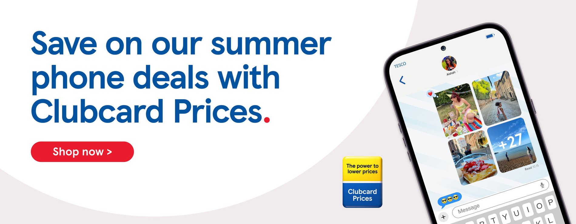 Save on summer phone deals with Clubcard at Tesco Mobile