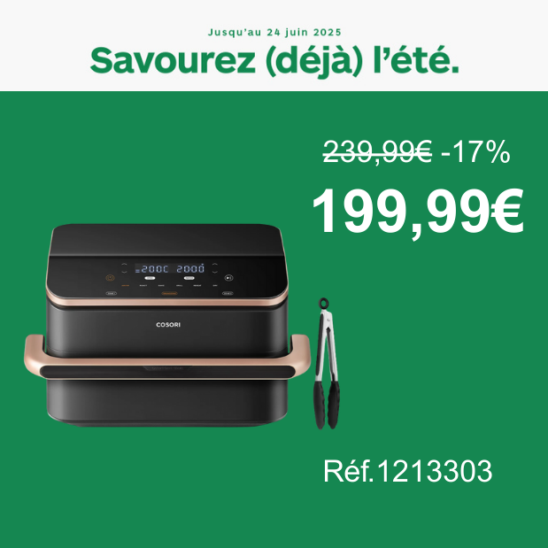 Friteuse sans huile Cosori 10L Twinfry Chef Édition KOSP0027EUN - Boulanger Claye-Souilly