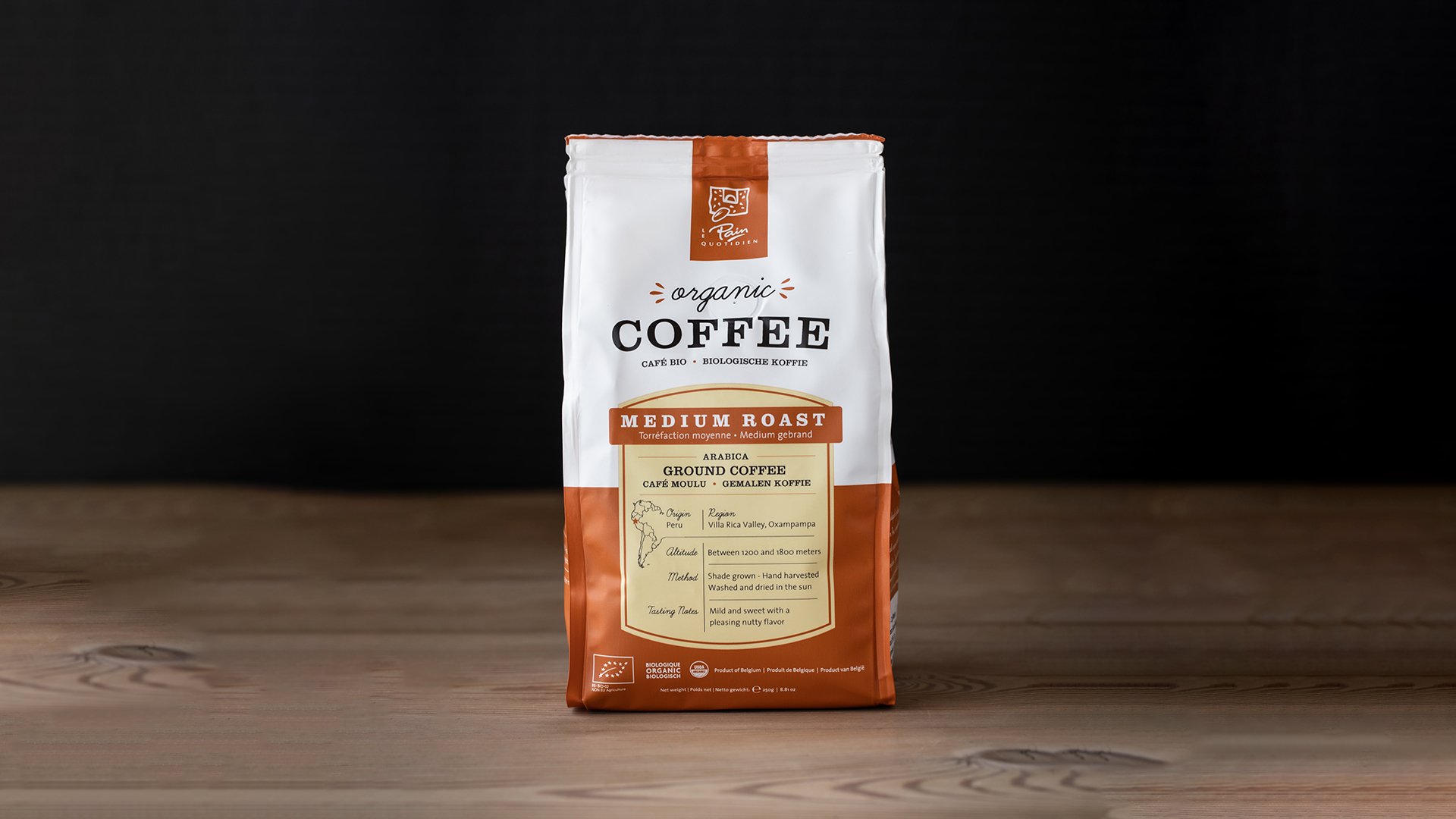LPQ Organic Medium Roasted Ground Coffee