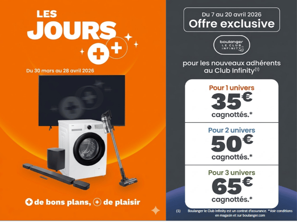 Offre club infinity chez Boulanger Angoulême - Champniers