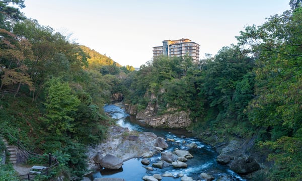 秋保温泉近隣・磊々峡のようす