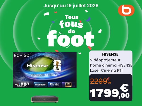 Vidéoprojecteur home cinéma HISENSE Laser Cinema PT1 à Boulanger Beynost