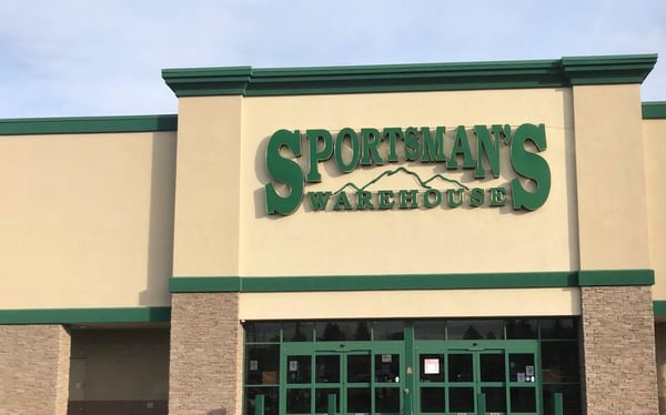 The front entrance of Sportsman's Warehouse in Spokane