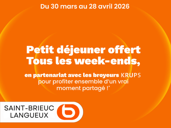 Petit déjeuner offert tous les week-ends d'Avril