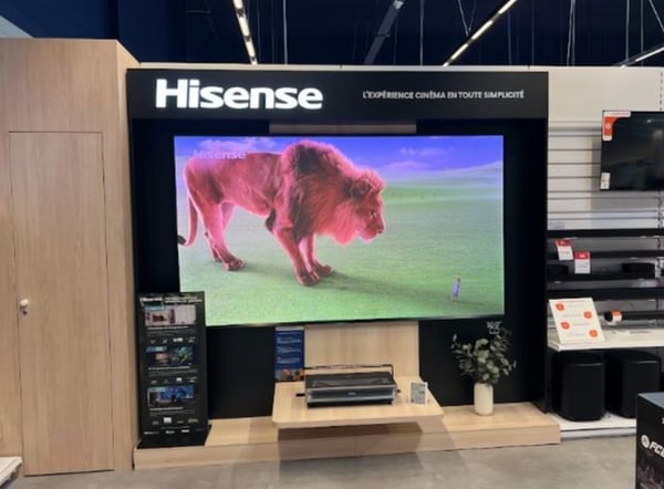 Laser tv hisense du magasin boulanger st quentin fayet