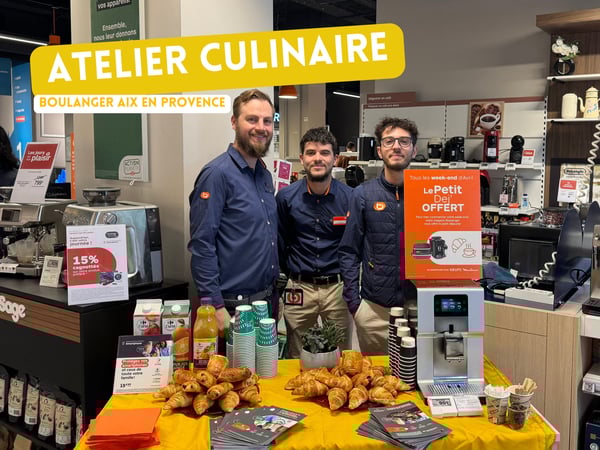 Atelier culinaire au sein du magasin Boulanger Aix-en-Provence proche de Puyricard, Pertuis, Salon de Provence et Aix-les-milles