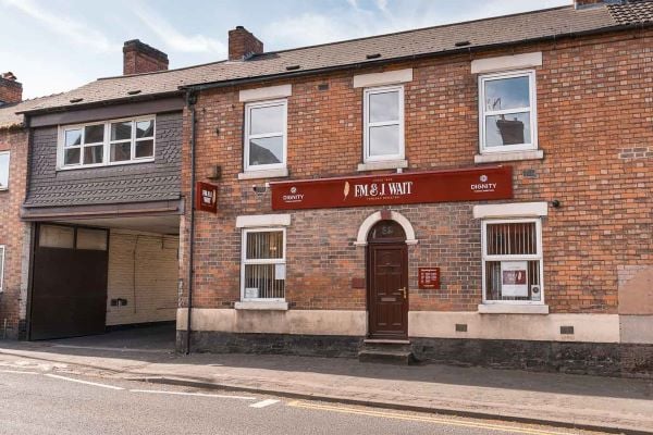 F.M. And J Waits Funeral home in Burton upon Trent on St Peters Street