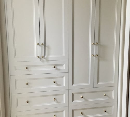 White Built-In Storage