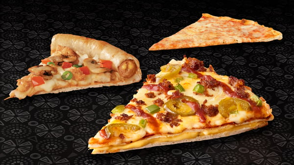 Double Stack pizza from Debonairs Pizza with 2 cheesy layers and lots of toppings.