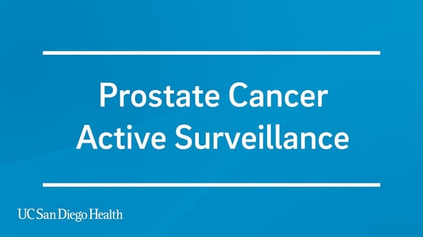 Video: Prostate Cancer Active Surveillance
