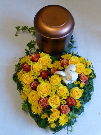 Blumen für Beisetzung