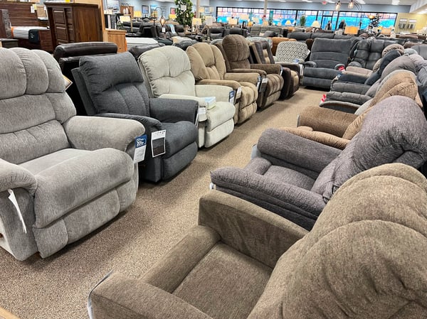 Recliners at Slumberland Furniture Store in Bemidji,  MN