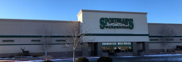 The front entrance of Sportsman's Warehouse in Albuquerque