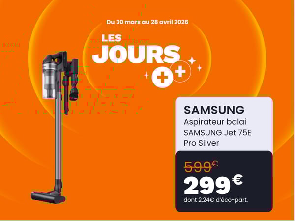 Aspirateur balai Samsung Jet 75E Pro Silver VS20B75BDR5