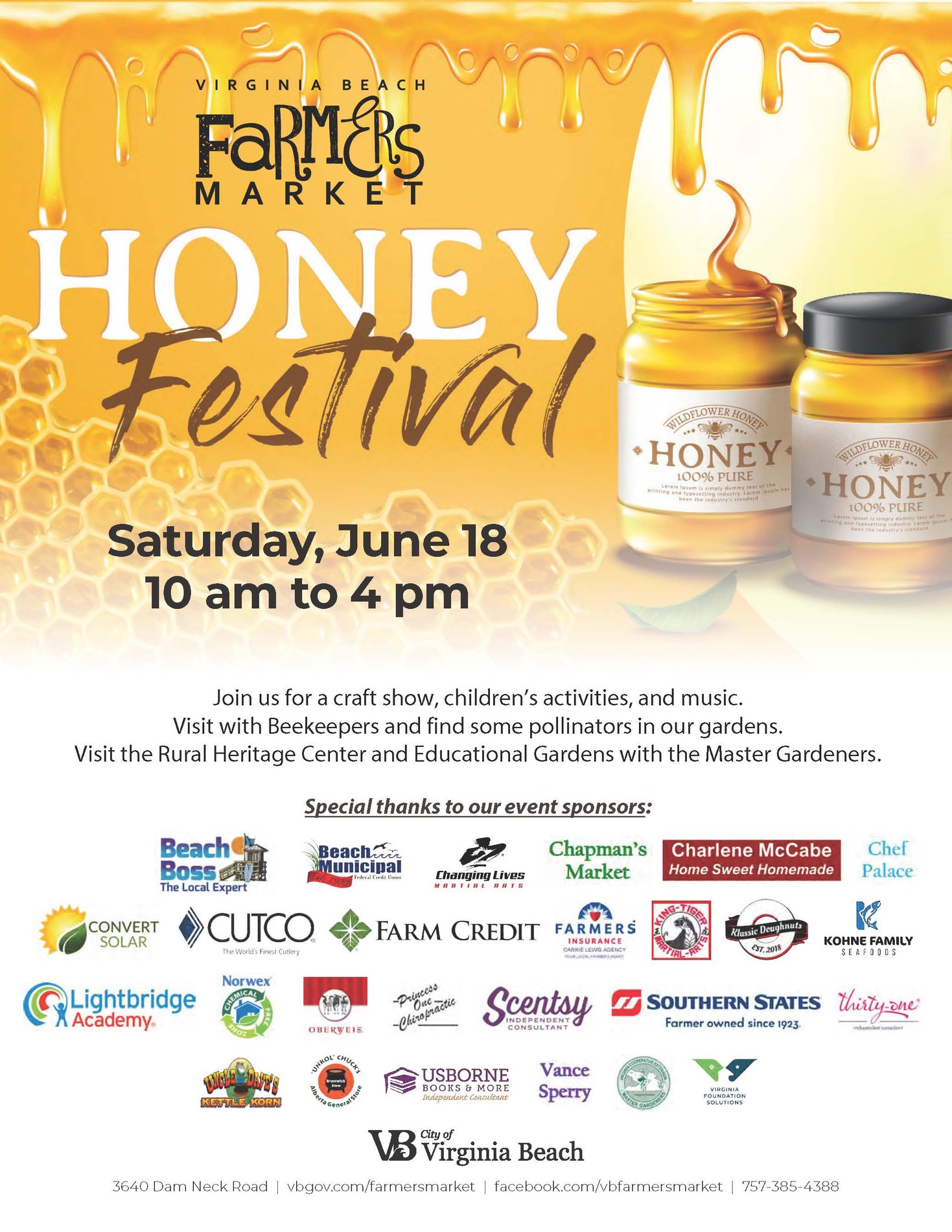 Honey Festival at the Virginia Beach Farmers Market