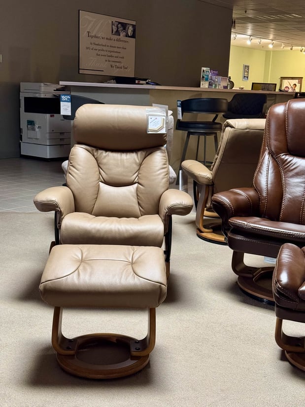 Eau Claire Slumberland Furniture recliner and ottoman