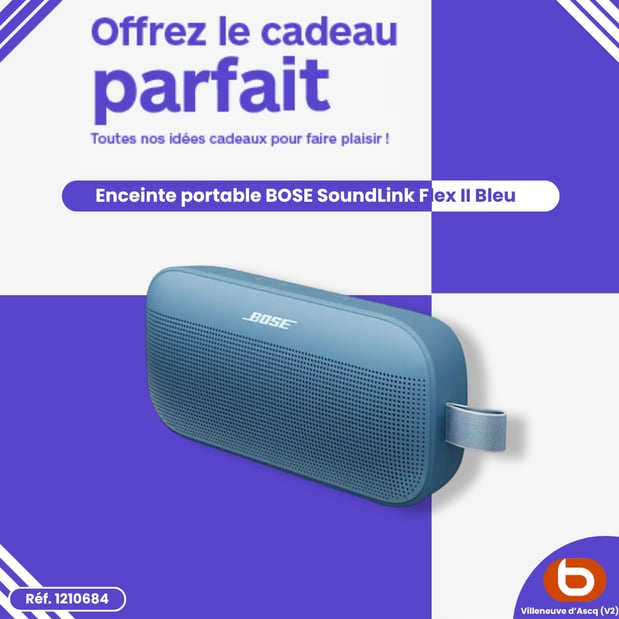 Enceinte portable BOSE SoundLink Flex II Bleu Crepuscule