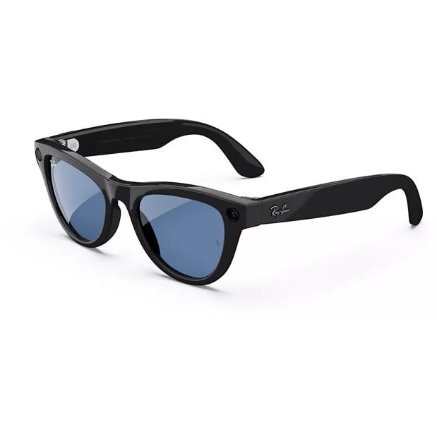 Lunettes connectées META Ray-Ban Skyler, Noir brillant, Transitions® Bleu Céruléen