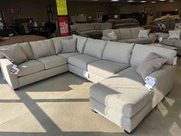 Spencer Slumberland Furniture white sectional