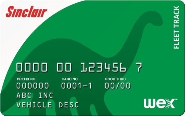 Sinclair Fleet Track fueling credit card