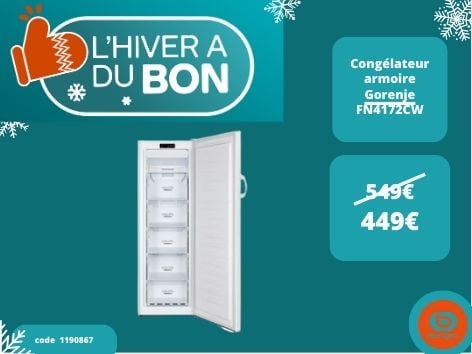 Retrouvez le Congélateur armoire Gorenje FN4172CW dans votre magasin Boulanger Boulogne sur mer