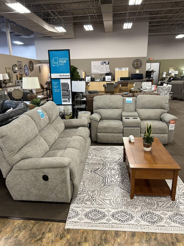 Columbus Slumberland Furniture reclining sectionals