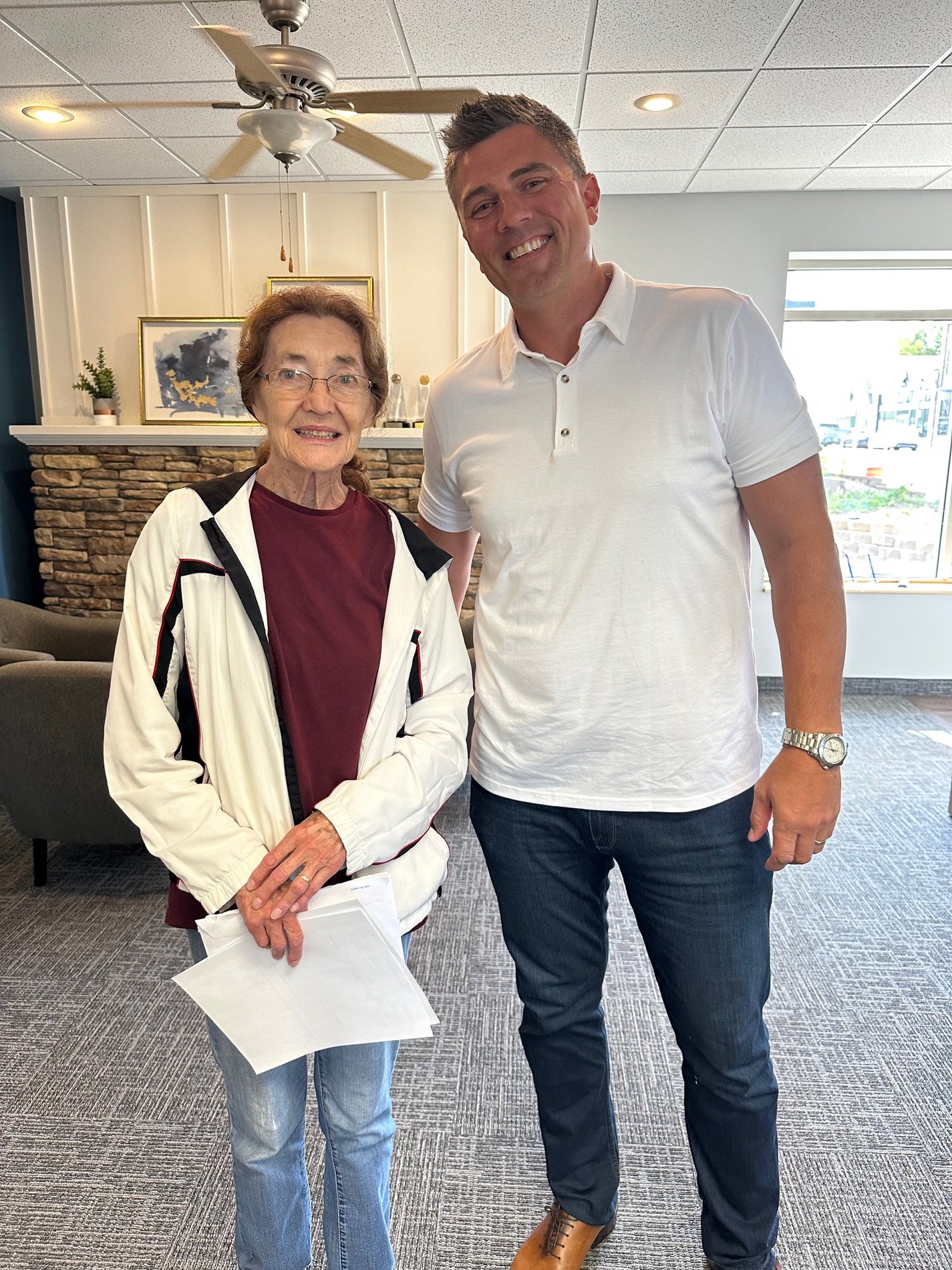 Greg Sniezek, with 60+ year Allstate customer!