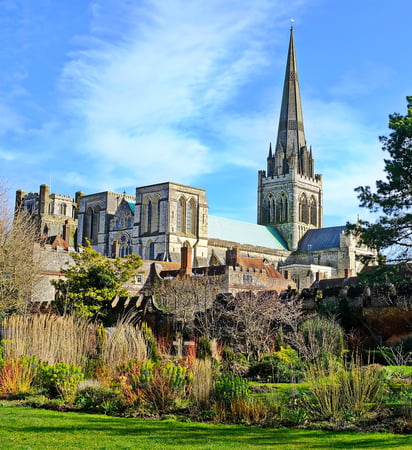 Chichester Cathedral and Surrounding Grounds