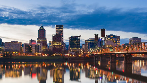 Portland City Skyline View - Fiber Internet