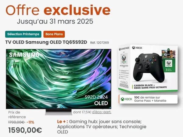 Découvrez le TV LG Oled à Libourne ! Profitez d’une super promo sur le pack complet TV Oled LG C4 et barre de son LG S77 à Boulanger Bordeaux Libourne
